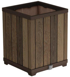 Keter Deco Square Tall magas virágláda, 46 x55 x46cm, diófa (261033)