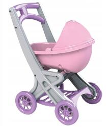 DOLONI Toys Műanyag játék babakocsi DOLONI Toys - Rózsaszín szürke (0121/04)