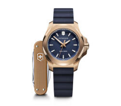 Victorinox I. N. O. X. V Rosegold Női Karóra Kék Számlap Kék Kaucsuk Szíj