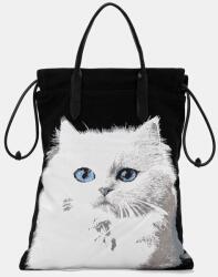 Karl Lagerfeld pamut táska IKON - fehér Univerzális méret