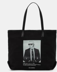 Karl Lagerfeld pamut táska K/ESSENTIAL - fekete Univerzális méret - answear - 40 990 Ft