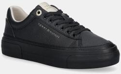 Tommy Hilfiger sportcipő TH PLATFORM SNEAKER TUMBLED LTR - fekete Női 36
