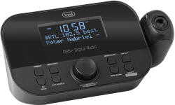 Trevi RC 85D8 DAB rádiós ébresztőóra, DAB/DAB+/FM rádió, LED kijelző, 180°-os idő-kivetitő, Két ébresztés, Snooze, Sleep