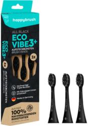 happybrush Happyrush Eco Vibe 3 Szónikus fogkefe Pótfej - Fekete (3db) (HAV3DEAB) (HAV3DEAB)
