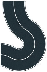 Noch 60701 Aszfaltút (országút) univerzális kanyar, 8 cm, 2 db (4007246607013)