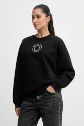 HUGO Blue pamut melegítőfelső fekete, nyomott mintás, 50555795 - fekete M