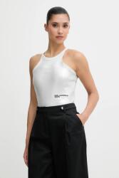 Karl Lagerfeld Jeans top - ezüst L - answear - 33 990 Ft