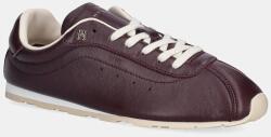 Tommy Hilfiger bőr sportcipő TH LOW PROFILE RUNNER - burgundia Női 38