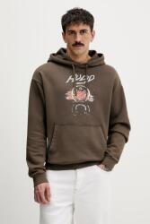 HUGO Blue pamut melegítőfelső - barna L - answear - 51 990 Ft