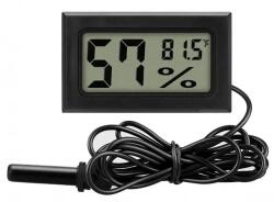  MIE0340C Beépíthető digitális hőmérséklet/páratartalom mérő, fekete színű