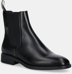Gant bőr bokacsizma Fayy fekete, lapos talpú, 31551128 - fekete Női 40