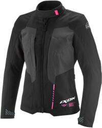 IXON Tyr női motoros kabát fekete-antracit-fluo rózsaszín