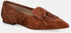 Lauren Ralph Lauren velúr mokaszin Londyn Klt barna, lapos talpú, 802P04175002 - barna Női 36