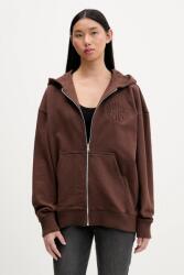 HUGO Blue pamut melegítőfelső - barna XS - answear - 56 990 Ft