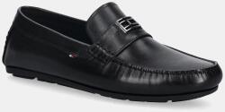 Tommy Hilfiger bőr mokaszin HARDWARE DRIVER SHOE - fekete Férfi 41