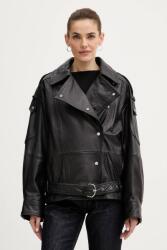 BOSS Orange bőrdzseki - fekete 36 - answear - 248 990 Ft