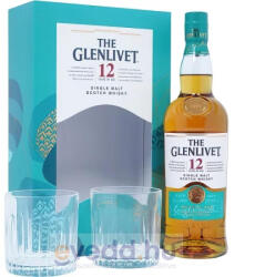 The Glenlivet 0, 7L 12 Éves Díszdobozban 2 Pohárral 40% (DRS)*