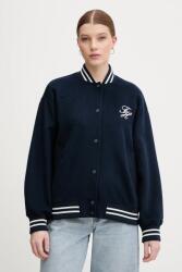 Tommy Hilfiger bomberdzseki gyapjúkeverékből sötétkék, átmeneti, oversize, WW0WW47760 - sötétkék 40