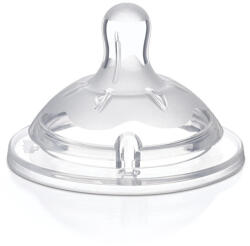 CHICCO Natural Feeling szilikon cumisüveg cumi állítható átfolyással 4h+ 2 db