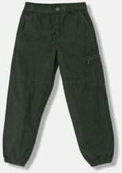 GUESS gyerek pamut nadrág - zöld 113-118