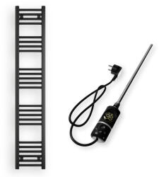  Törölközőszárító radiátor elektromos fűtőpatronnal 30 x 160 cm - Nero Italia C-400W (fekete)