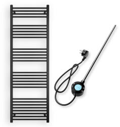  Törölközőszárító radiátor elektromos fűtőpatronnal 60 x 180 cm - Nero Italia S-600W (fekete)