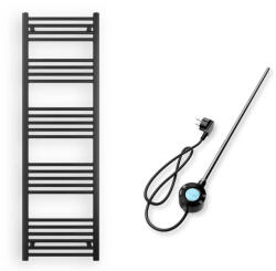  Törölközőszárító radiátor elektromos fűtőpatronnal 50 x 160 cm - Nero Italia S-600W (fekete)