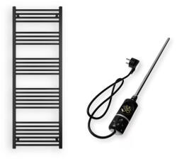  Törölközőszárító radiátor elektromos fűtőpatronnal 60 x 170 cm - Nero Italia C-800W (fekete)