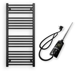  Törölközőszárító radiátor elektromos fűtőpatronnal 50 x 110 cm - Nero Italia C-400W (fekete)