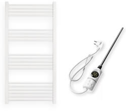  Törölközőszárító radiátor elektromos fűtőpatronnal 60 x 120 cm - Nero Italia C-400W (fehér)