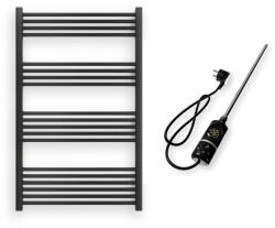  Törölközőszárító radiátor elektromos fűtőpatronnal 75 x 120 cm - Nero Italia C-400W (fekete)