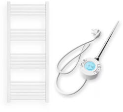  Törölközőszárító radiátor elektromos fűtőpatronnal 50 x 120 cm - Nero Italia S-400W (fehér)