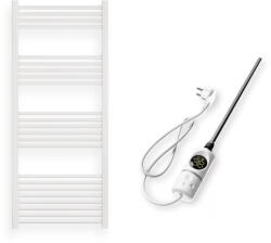  Törölközőszárító radiátor elektromos fűtőpatronnal 60 x 140 cm - Nero Italia C-600W (fehér)