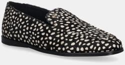 Tommy Hilfiger velúr mokaszin TH PONEY HAIR LOAFER fekete, lapos talpú, FW0FW09169 - fekete Női 36