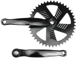 Csepel négyszögtengelyes single speed hajtómű, acél, 44T, 170 mm, fekete