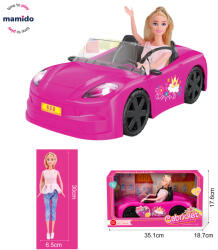 Mamido Baba sportos rózsaszín autóval, szőke, kabrió MT1360 (MT1360) - jatekokminiszteriuma