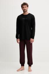 HUGO pizsama fekete, mintás, 50550098 - fekete M