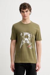 HUGO pamut póló - zöld L - answear - 27 990 Ft