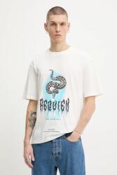 HUGO Blue pamut póló - bézs XS - answear - 27 990 Ft