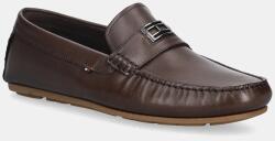Tommy Hilfiger bőr mokaszin HARDWARE DRIVER SHOE barna, FM0FM05838 - barna Férfi 46