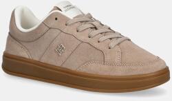 Tommy Hilfiger velúr sportcipő TH HERITAGE COURT SNEAKER SUEDE - bézs Női 41