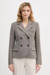 Tommy Hilfiger zakó bézs, sima, kétsoros gombolású, WW0WW48696 - bézs 38