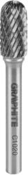 GRAPHITE HM Fémmaró, C Típus Hengeres Lekerekített, 10x20 mm, Szár 6x45 mm
