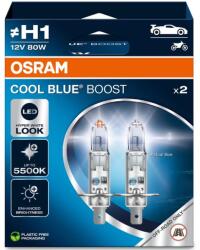 OSRAM Cool Blue Boost H1 halogén izzó off-road használatra, 5500 K hiper fehér fény, LED-es hatás (4062172388047)