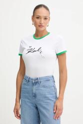 Karl Lagerfeld pamut póló IKON - fehér S - answear - 40 990 Ft