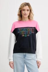 Benetton gyerek melegítőfelső pamutból x Stranger Things sötétkék, mintás, 33NVD10BB - sötétkék S