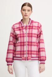 United Colors of Benetton bomberdzseki gyapjúkeverékből rózsaszín, átmeneti, 20G9DN08S - rózsaszín M