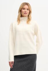 Tommy Hilfiger gyapjú pulóver bézs, garbónyakú, WW0WW47645 - bézs XS