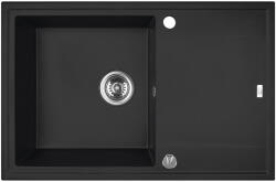 Laveo Megalo, 1 rekeszes gránit mosogató 780x500x185 mm, fekete, LAV-SBE_711B (LAV-SBE_711B)