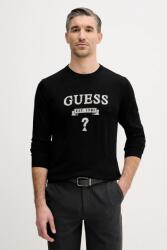 GUESS pulóver selyemkeverékből HAMMOND - fekete XL